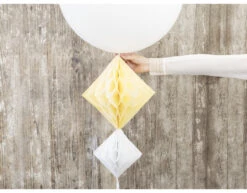 Honeycomb Diamant Lichtgeel 30cm -Feestspullen Winkel honeycomb diamant lichtgeel 30cm 2