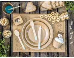 Houten Bestek Lichtblauw 16cm 18 Delig -Feestspullen Winkel houten bestek lichtblauw 16cm 18 delig 4