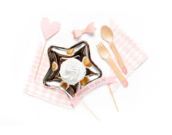 Houten Bestek Roze 16cm 18 Delig -Feestspullen Winkel houten bestek roze 16cm 18 delig 4