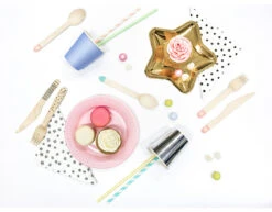 Houten Bestek Zwart 16cm 18 Delig -Feestspullen Winkel houten bestek zwart 16cm 18 delig 2