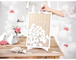 Houten Gastenboek Blessings 39,5cm -Feestspullen Winkel houten gastenboek blessings 395cm 3