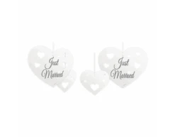 Just Married Hangdecoratie Set Harten 5 Delig