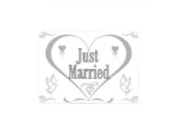 Just Married Raamvlag 1,5m