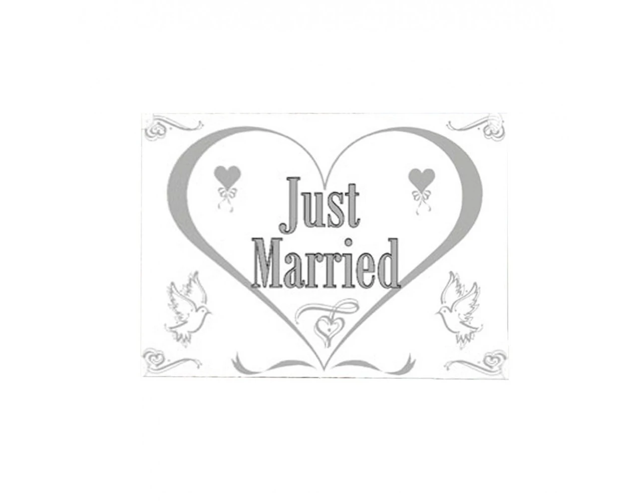 Just Married Raamvlag 1,5m 1 Just Married Raamvlag 1,5m