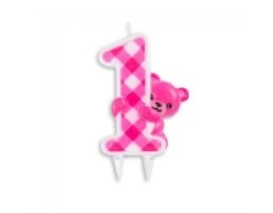Kaars 1st Birhtday Meisje 9,7cm