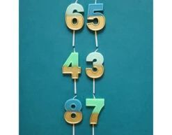 Kaars 3 Jaar Retro Mint Groen 5cm -Feestspullen Winkel kaars 3 jaar retro mint groen 5cm 3