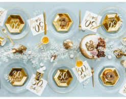 Kaars 30 Jaar Goud 7,5cm -Feestspullen Winkel kaars 30 jaar goud 75cm 3