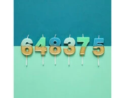 Kaars 4 Jaar Retro Groen 5cm -Feestspullen Winkel kaars 4 jaar retro groen 5cm 4