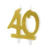 Kaars 40 Jaar Goud 7,5cm
