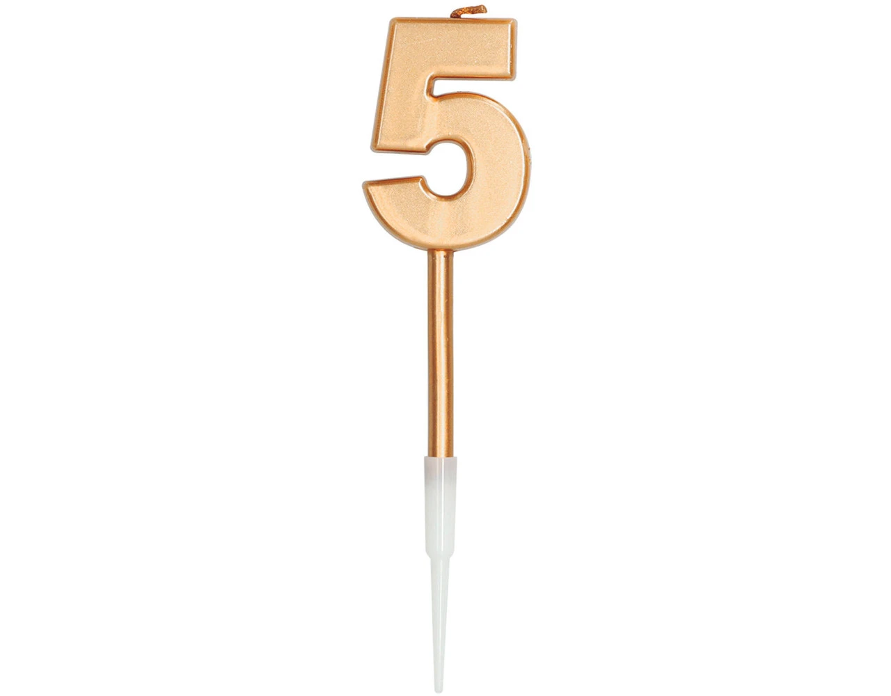 Kaars 5 Jaar Brons Metallic 15cm 1 Kaars 5 Jaar Brons Metallic 15cm