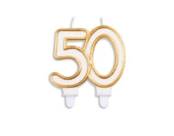 Kaars 50 Jaar Goud 7cm