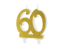 Kaars 60 Jaar Goud 7,5cm