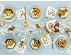 Kaars 60 Jaar Goud 7,5cm -Feestspullen Winkel kaars 60 jaar goud 75cm 3