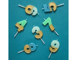 Kaars 8 Jaar Retro Blauw 5cm -Feestspullen Winkel kaars 8 jaar retro blauw 5cm 3