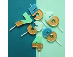 Kaars 8 Jaar Retro Blauw 5cm -Feestspullen Winkel kaars 8 jaar retro blauw 5cm 4