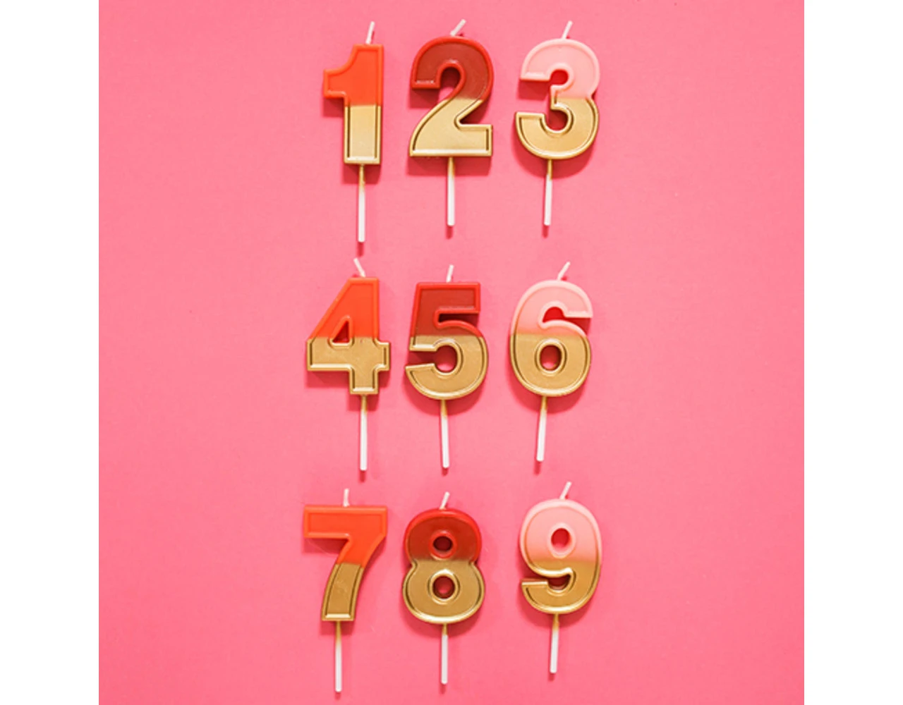 Kaars 8 Jaar Retro Rood 5cm 5 Kaars 8 Jaar Retro Rood 5cm - Afbeelding 5