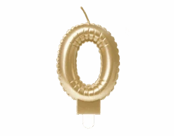 Kaars Folie Ballon Goud 0 10cm