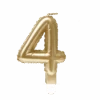 Kaars Folie Ballon Goud 4 10cm