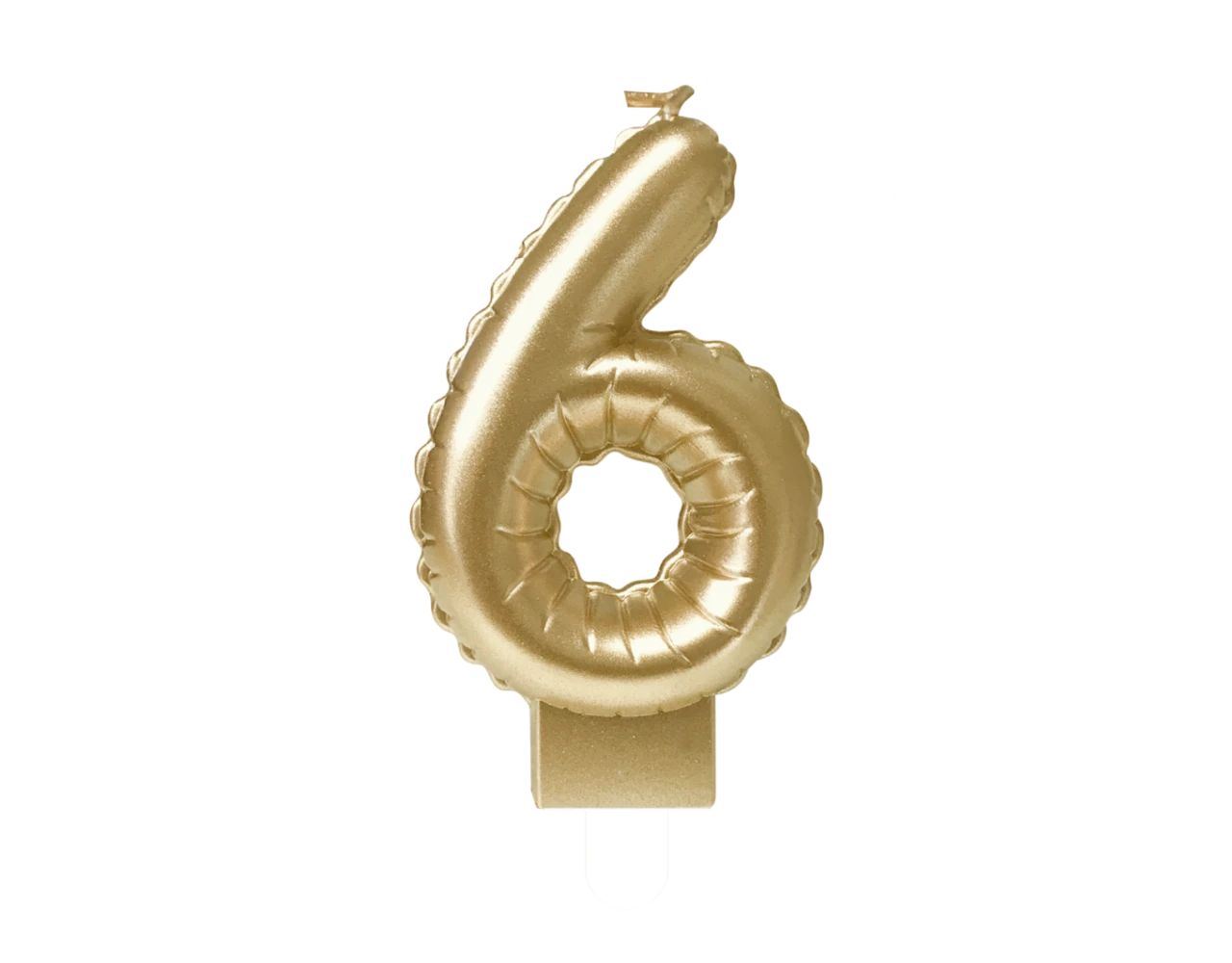 Kaars Folie Ballon Goud 6 10cm 1 Kaars Folie Ballon Goud 6 10cm