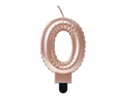 Kaars Folie Ballon Rose Goud 0 10cm