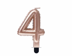 Kaars Folie Ballon Rose Goud 4 10cm