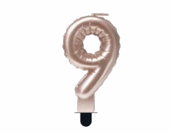 Kaars Folie Ballon Rose Goud 9 10cm