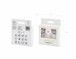 Kaarsen Beer 3cm 6st -Feestspullen Winkel kaarsen beer 3cm 6st 2