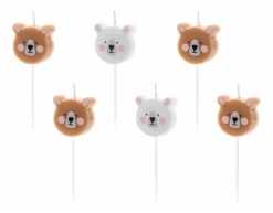 Kaarsen Beer 3cm 6st