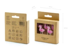 Kaarsen Flamingo 3cm 5st -Feestspullen Winkel kaarsen flamingo 3cm 5st 2