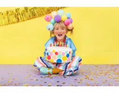 Kaarsen Happy Birthday Gekleurd 2,5cm 13st -Feestspullen Winkel kaarsen happy birthday gekleurd 25cm 13st 2