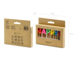 Kaarsen Happy Birthday Gekleurd 2,5cm 13st -Feestspullen Winkel kaarsen happy birthday gekleurd 25cm 13st 7