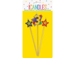Kaarsen Set 3 Jaar Sterren 26cm 3st -Feestspullen Winkel kaarsen set 3 jaar sterren 26cm 3st 1