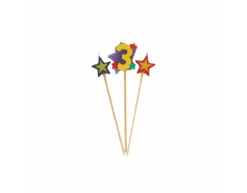 Kaarsen Set 3 Jaar Sterren 26cm 3st