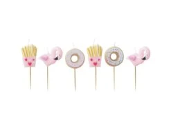 Kaarsen Set Flamingo/ Donut/ Frietjes 6st