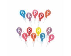 Kaarsen Set Happy Birthday Ballonnen 5,1cm 13 Delig