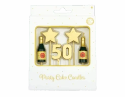 Kaarsjes 50 Jaar Champagne 17,5cm -Feestspullen Winkel kaarsjes 50 jaar champagne 175cm 2