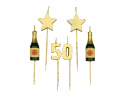 Kaarsjes 50 Jaar Champagne 17,5cm