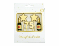 Kaarsjes 75 Jaar Champagne 17,5cm -Feestspullen Winkel kaarsjes 75 jaar champagne 175cm 2