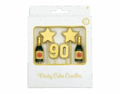 Kaarsjes 90 Jaar Champagne 17,5cm -Feestspullen Winkel kaarsjes 90 jaar champagne 175cm 2