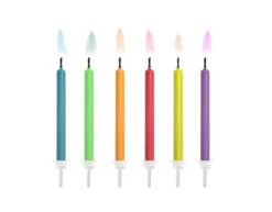 Kaarsjes Meerkleurig 6st