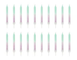 Kaarsjes Ombre 6cm 20st