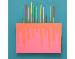 Kaarsjes Retro Gekleurd 10cm -Feestspullen Winkel kaarsjes retro gekleurd 10cm 2