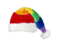 Kerstmuts Regenboog -Feestspullen Winkel kerstmuts regenboog 2