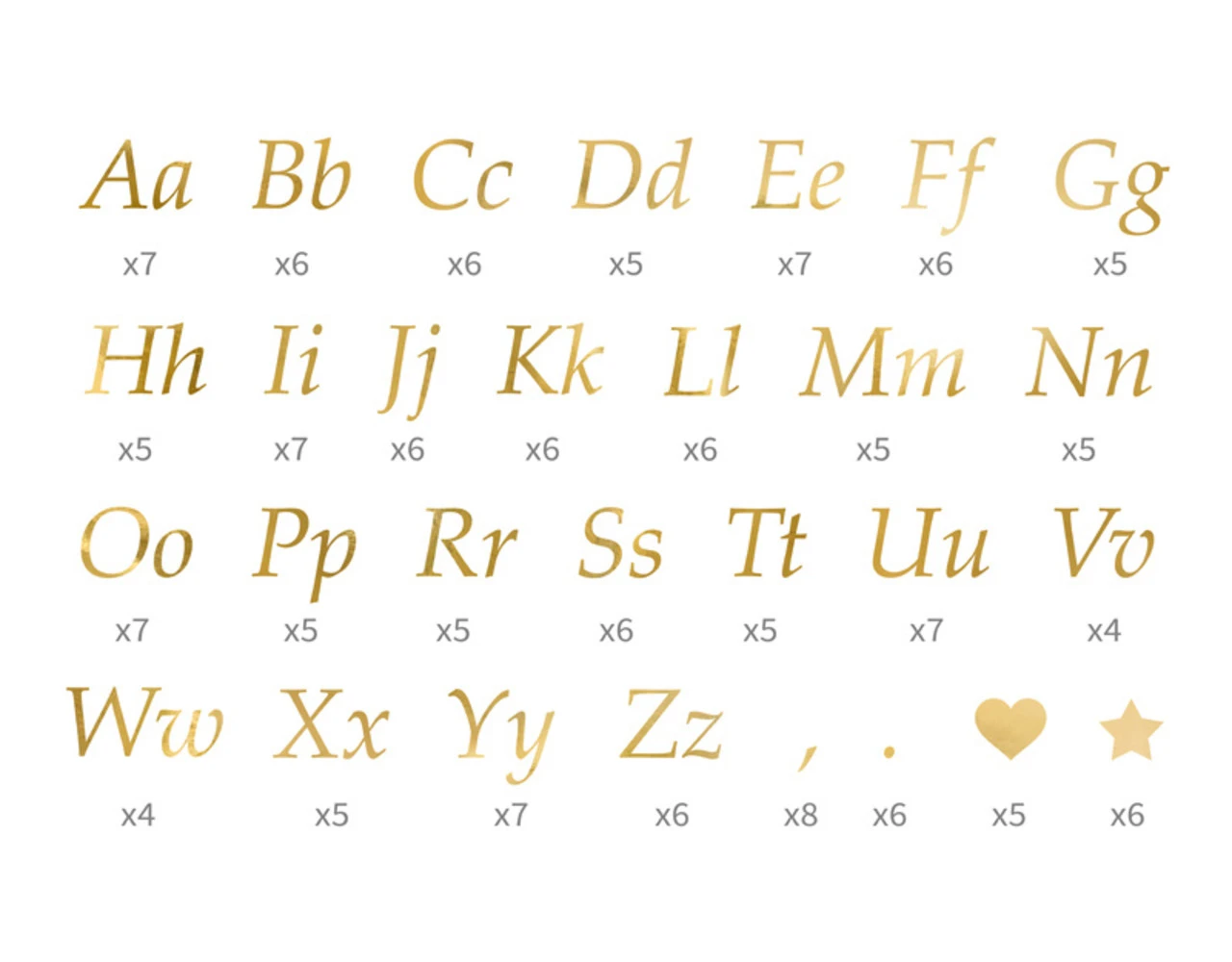 Letter Stickers Goud 2 Letter Stickers Goud - Afbeelding 2
