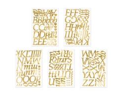 Letter Stickers Goud 8 Letter Stickers Goud -Feestspullen Winkel letter stickers goud 2