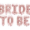 Letterballon Set Bride To Be Rose Goud Leeg 3,4m