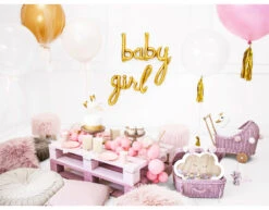 Letterballon Set Girl Goud Leeg 75,5cm -Feestspullen Winkel letterballon set girl goud leeg 755cm 2