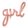 Letterballon Set Girl Rose Goud Leeg 77cm