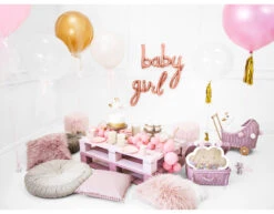 Letterballon Set Girl Rose Goud Leeg 77cm -Feestspullen Winkel letterballon set girl rose goud leeg 77cm 3
