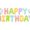 Letterballon Set Happy Birthday Pastel Mix Leeg 3,95m
